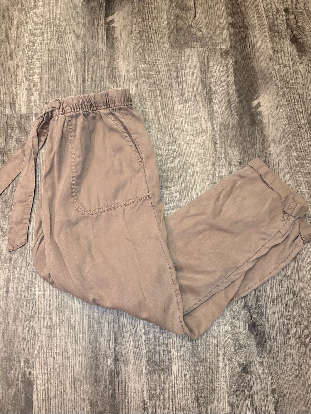 Cynthia Rowley Drawstring Tan Pants